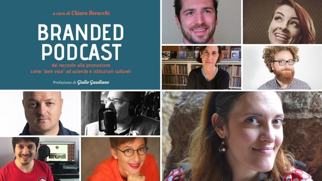 Omslaget till boken 'Branded Podcast' som visar hur företag kan använda poddar för att stärka sitt varumärke.